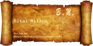 Bitai Milica névjegykártya